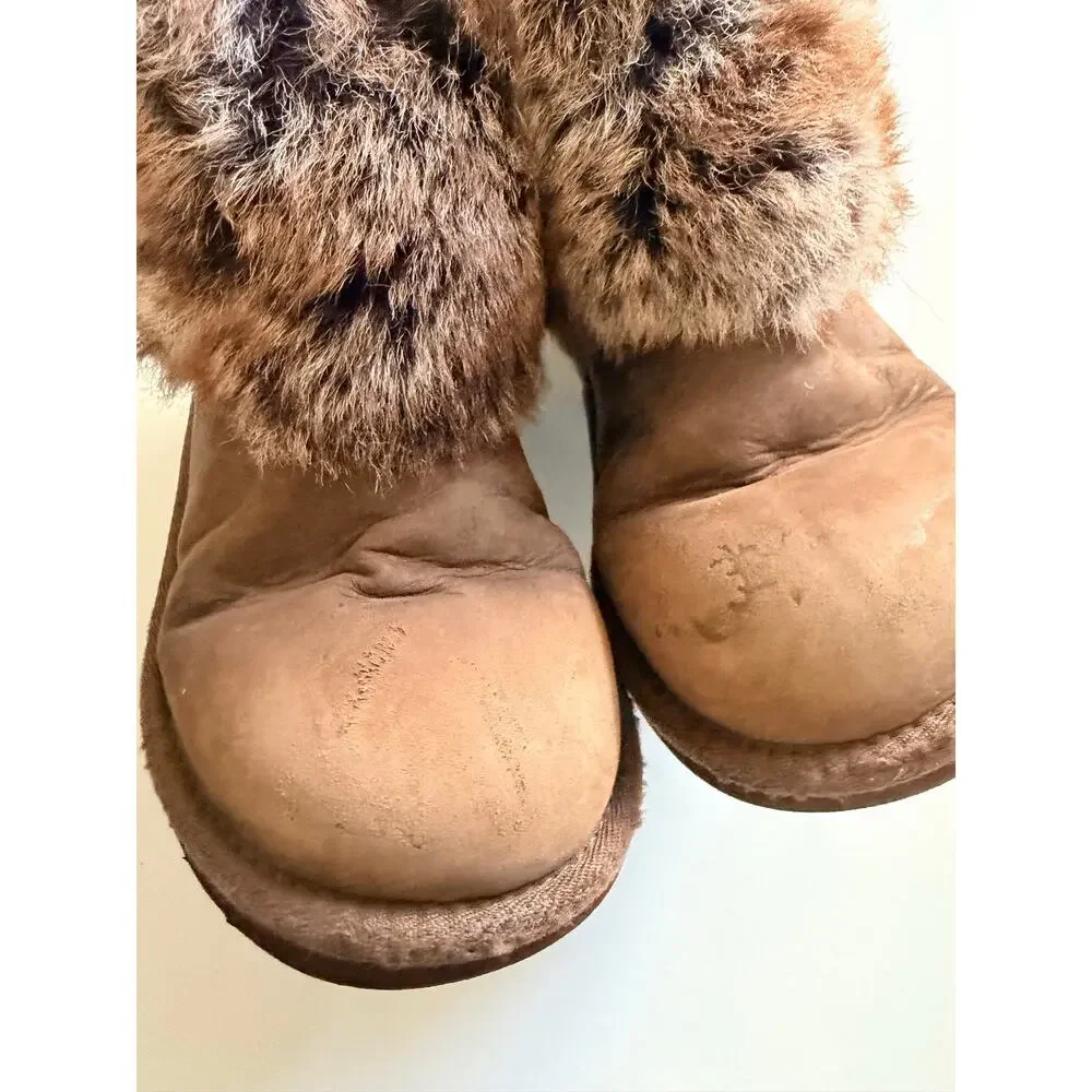 UGG Classic Short Shaggy in Chestnut Girls 3